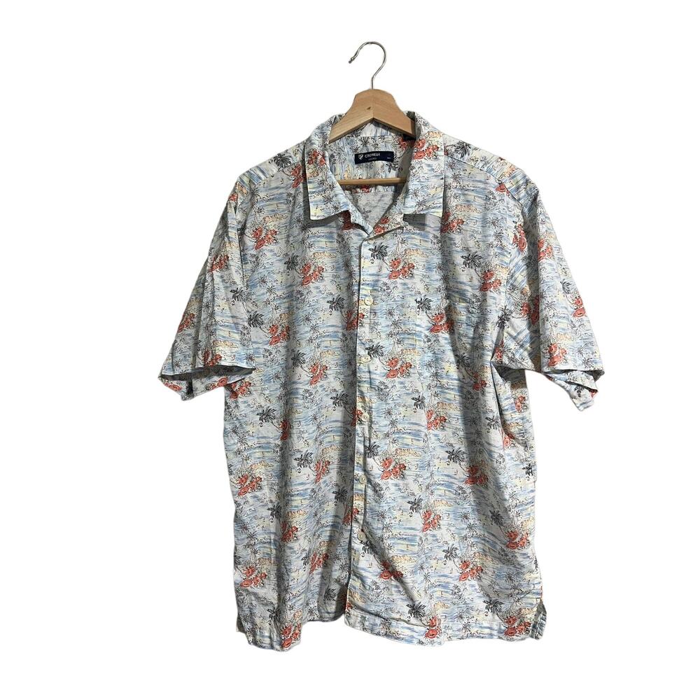 Cremieux Tropical Print Button Down XL